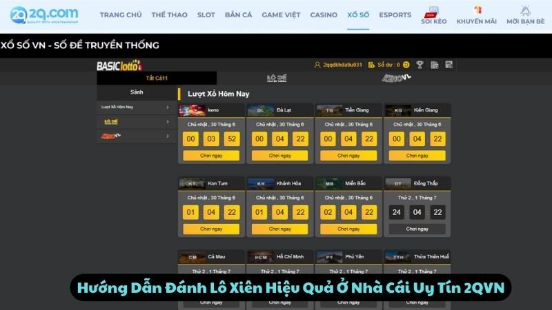 Hướng Dẫn Đánh Lô Xiên Hiệu Quả Ở Nhà Cái Uy Tín 2QVN